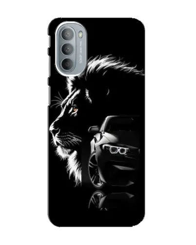 Чехол для Motorola MOTO G41 с картинкой «BMW и лев»