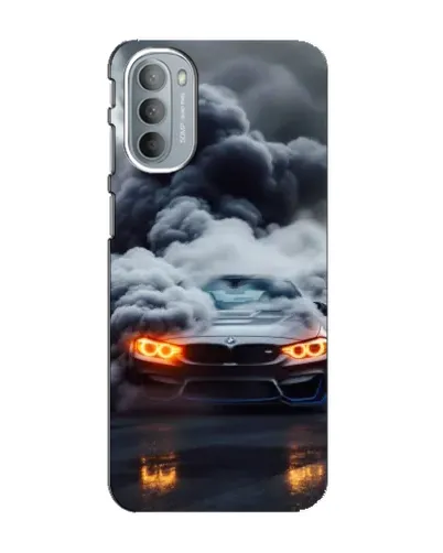 Чехол для Motorola MOTO G41 с картинкой «BMW в дыму»