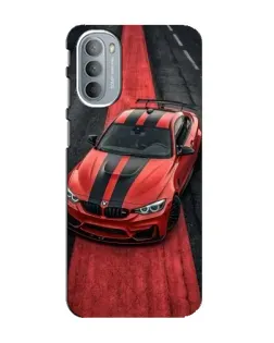 Чехол для Motorola MOTO G41 с картинкой «BMW на красной дорожке»