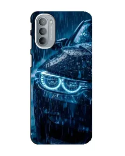 Чехол для Motorola MOTO G41 с картинкой «BMW под дождем»
