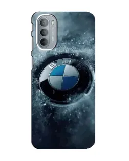 Чехол для Motorola MOTO G41 с картинкой «Логотип BMW — лед»