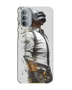 Чехол для Motorola MOTO G41 с картинкой «PUBG — боец в пыли»