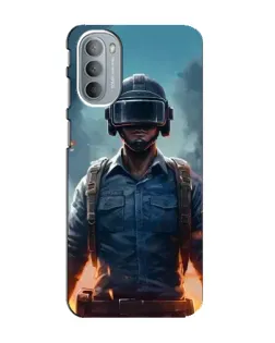 Чехол для Motorola MOTO G41 с картинкой «PUBG — реалистичный герой»