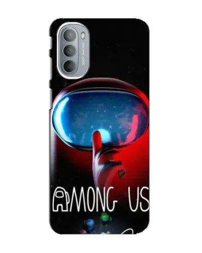 Чехол для Motorola MOTO G41 с картинкой «Красный импостер — макро»