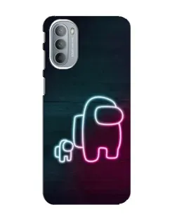 Чехол для Motorola MOTO G41 с картинкой «Among Us неон-арт»
