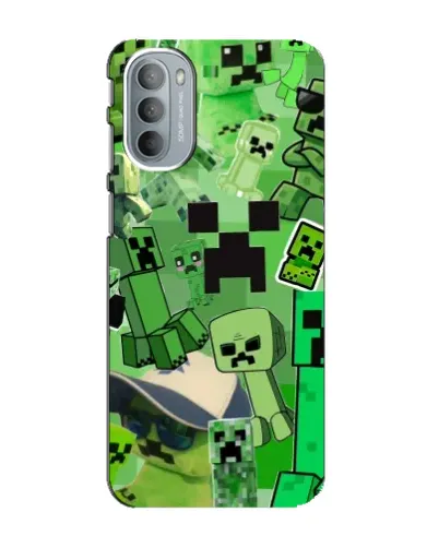 Чехол для Motorola MOTO G41 с картинкой «Криперы Minecraft»