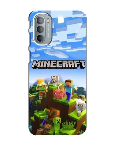 Чехол для Motorola MOTO G41 с картинкой «Minecraft классический мир»