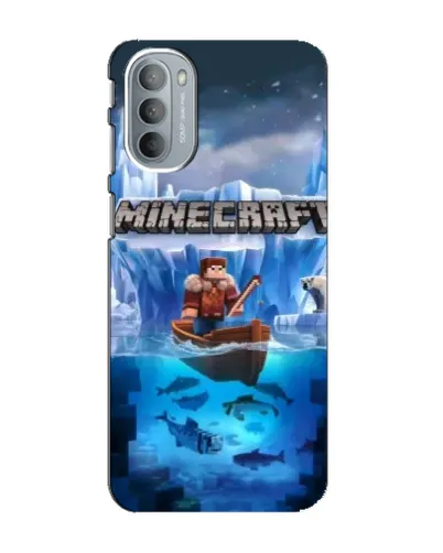 Чехол для Motorola MOTO G41 с картинкой «Minecraft ледяной мир»