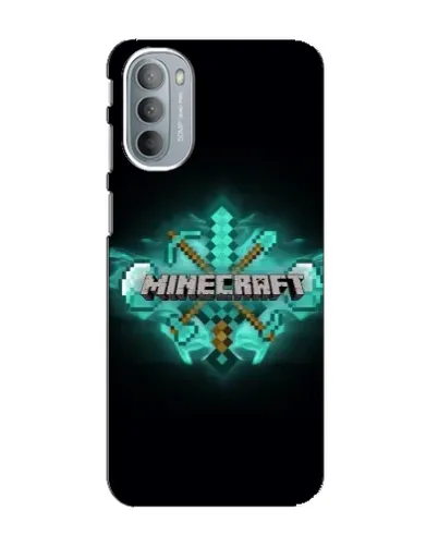 Чехол для Motorola MOTO G41 с картинкой «Minecraft Diamond лого»