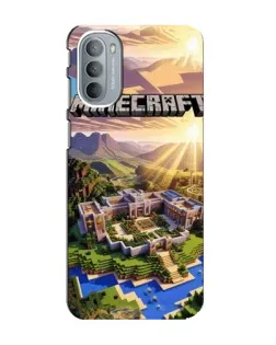 Чехол для Motorola MOTO G41 с картинкой «Minecraft панорама»