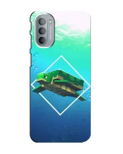 Чехол для Motorola MOTO G41 с картинкой «Черепаха Minecraft»