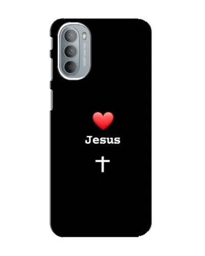 Чехол для Motorola MOTO G41 с картинкой «Сердце - Jesus»