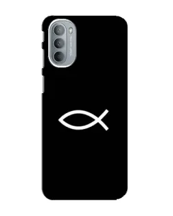 Чехол для Motorola MOTO G41 с картинкой «Символ рыбы Jesus»