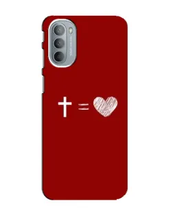 Чехол для Motorola MOTO G41 с картинкой «Уравнение любви»