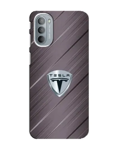 Чехол для Motorola MOTO G41 с картинкой «Металлическая текстура Tesla»