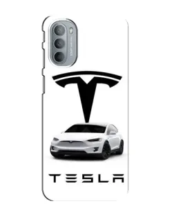 Чехол для Motorola MOTO G41 с картинкой «Tesla White Style»