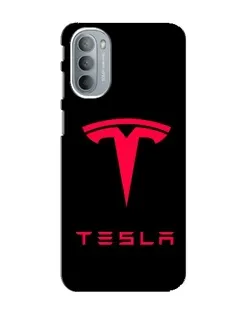 Чехол для Motorola MOTO G41 с картинкой «Tesla Red Logo»