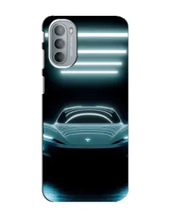 Чехол для Motorola MOTO G41 с картинкой «Tesla в неоне»