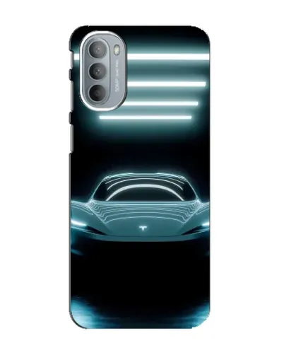 Чехол для Motorola MOTO G41 с картинкой «Tesla в неоне»