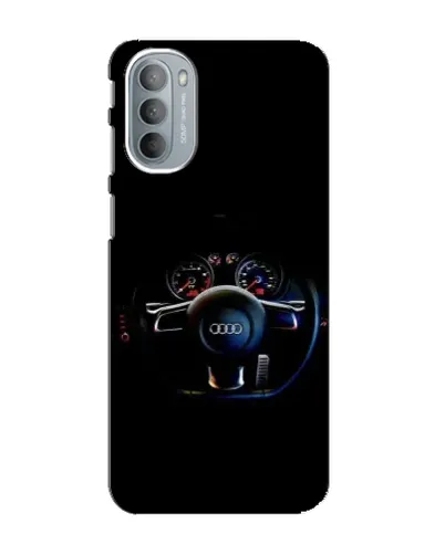 Чехол для Motorola MOTO G41 с картинкой «Салон Audi — руль»