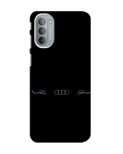 Чехол для Motorola MOTO G41 с картинкой «Audi — световой подпись»