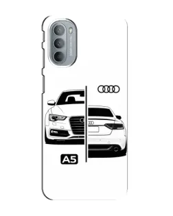 Чехол для Motorola MOTO G41 с картинкой «Audi — контрастный дизайн»