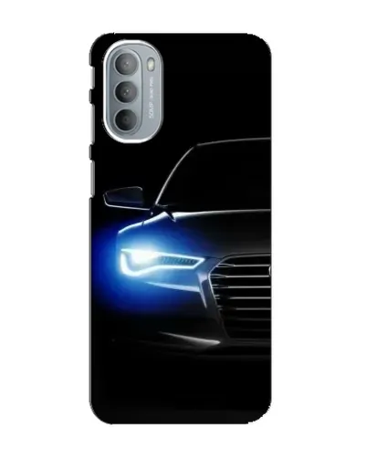 Чехол для Motorola MOTO G41 с картинкой «Неоновый взгляд Audi»