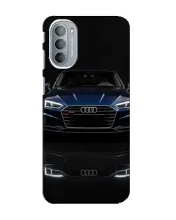 Чехол для Motorola MOTO G41 с картинкой «Audi — ночное отражение»