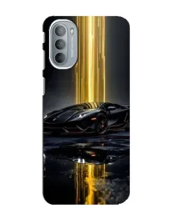 Чехол для Motorola MOTO G41 с картинкой «Ночной Lamborghini драйв»