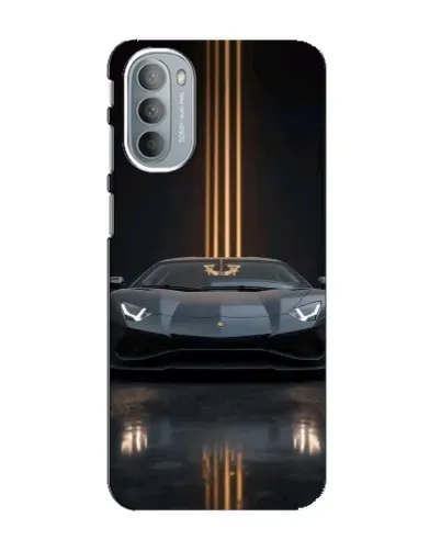 Чехол для Motorola MOTO G41 с картинкой «Lamborghini золотые линии»