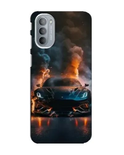 Чехол для Motorola MOTO G41 с картинкой «Lamborghini дымная эстетика»