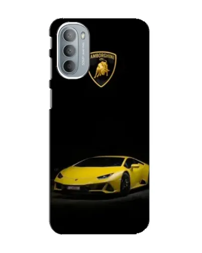 Чехол для Motorola MOTO G41 с картинкой «Lamborghini желтый акцент»