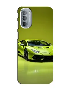 Чехол для Motorola MOTO G41 с картинкой «Салатовый Lamborghini Huracan»