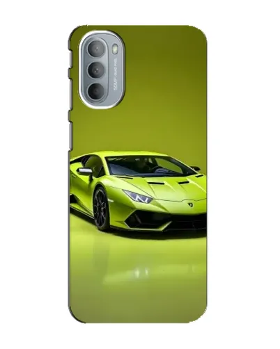 Чехол для Motorola MOTO G41 с картинкой «Салатовый Lamborghini Huracan»