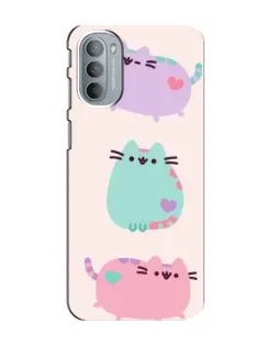 Чехол для Motorola MOTO G41 с картинкой «Pusheen трио»