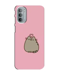 Чехол для Motorola MOTO G41 с картинкой «Pusheen сердце»