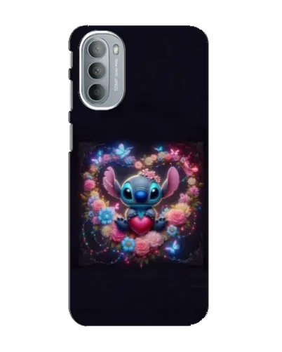 Чехол для Motorola MOTO G41 с картинкой «Stitch в цветах»