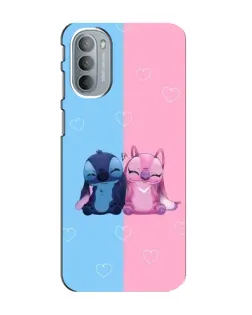 Чехол для Motorola MOTO G41 с картинкой «Stitch и Angel Love»