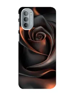 Чехол для Motorola MOTO G41 с картинкой «Шелковая черная роза»