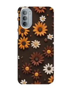 Чехол для Motorola MOTO G41 с картинкой «Узор из маленьких подсолнухов»