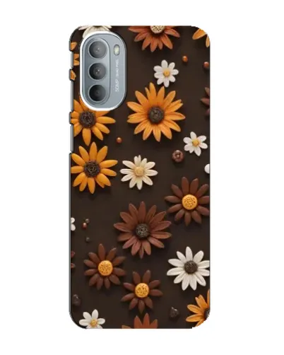 Чехол для Motorola MOTO G41 с картинкой «Узор из маленьких подсолнухов»