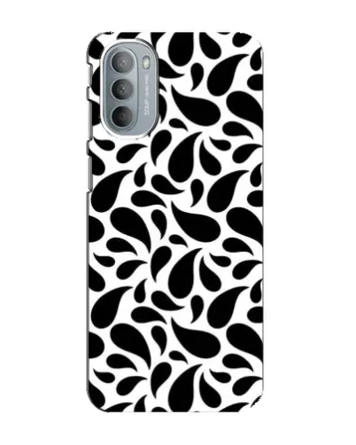 Чехол для Motorola MOTO G41 с картинкой «Контрастные черные капли»