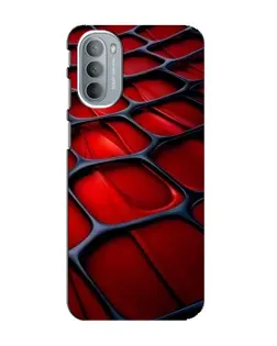 Чехол для Motorola MOTO G41 с картинкой «Красная глянцевая сетка»