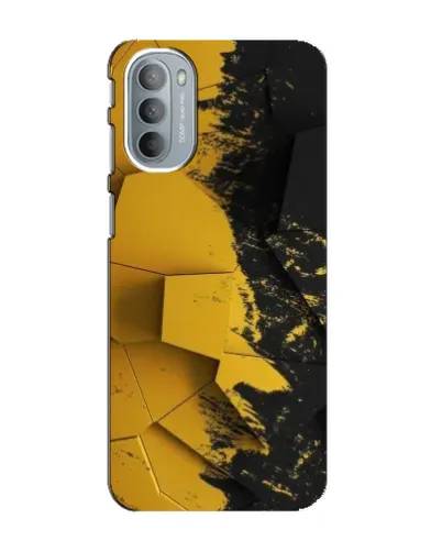 Чехол для Motorola MOTO G41 с картинкой «Золотые осколки геометрии»