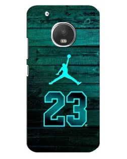 Чехол для Motorola MOTO G5 Plus с картинкой «Jordan Cyan 23»