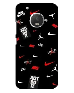 Чехол для Motorola MOTO G5 Plus с картинкой «Nike Mix Pattern»