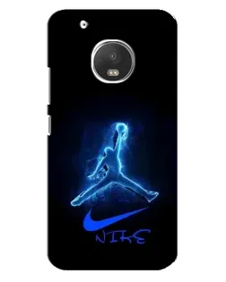 Чехол для Motorola MOTO G5 Plus с картинкой «Jordan Neon Blue»
