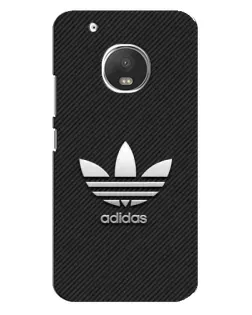 Чехол для Motorola MOTO G5 Plus с картинкой «Adidas Карбоновая текстура»