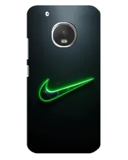 Чехол для Motorola MOTO G5 Plus с картинкой «Неоновый контур Nike»