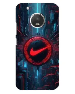 Чехол для Motorola MOTO G5 Plus с картинкой «Техногенный стиль Nike»